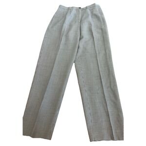 VTG 100% Wool Houndstooth Pants‎ Trousers Pleated Tapered High Waist 14 Large 32